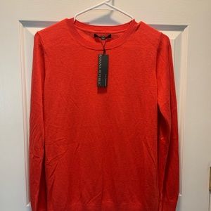 Ladies cashmere sweater dark orange color